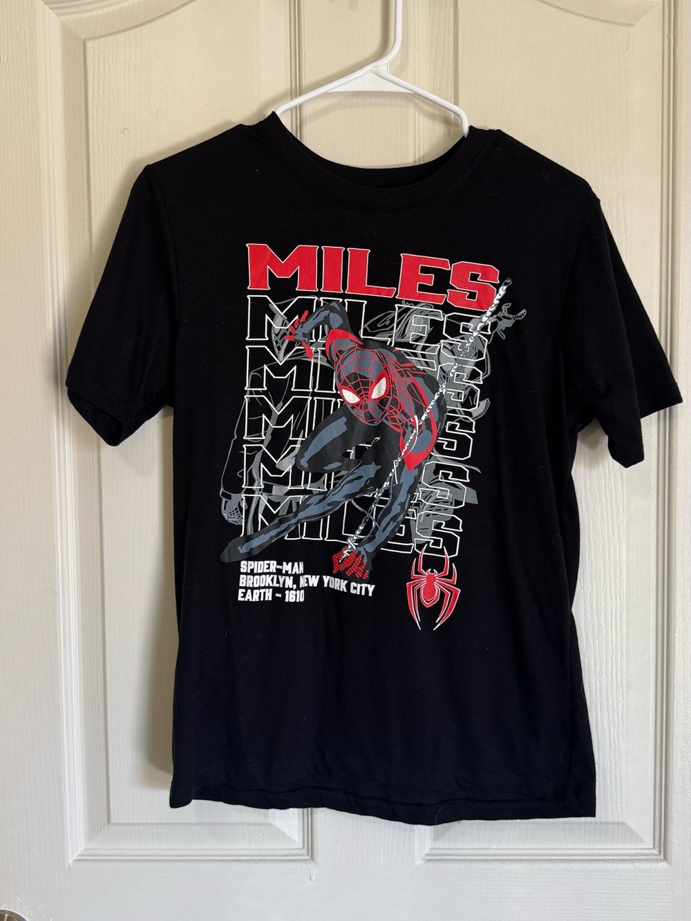 Marvel Miles Morales Black & Red Spider-Man Graphic Tee